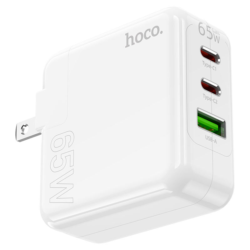 Hoco C115 65W Fast Charger β 2x USB-C + USB-A | Super Fast Charge | Ships from Canada